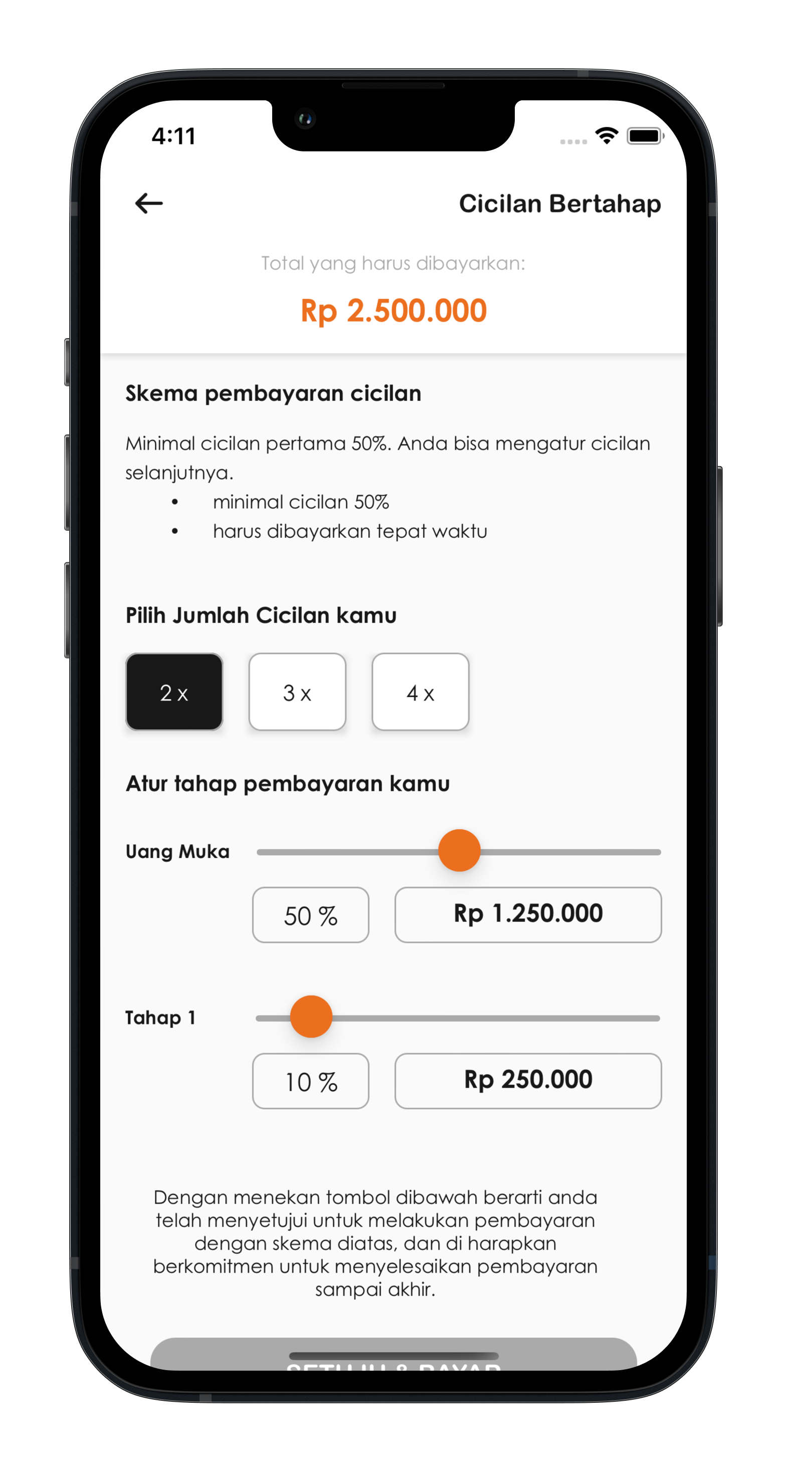 Ixobox payment screen