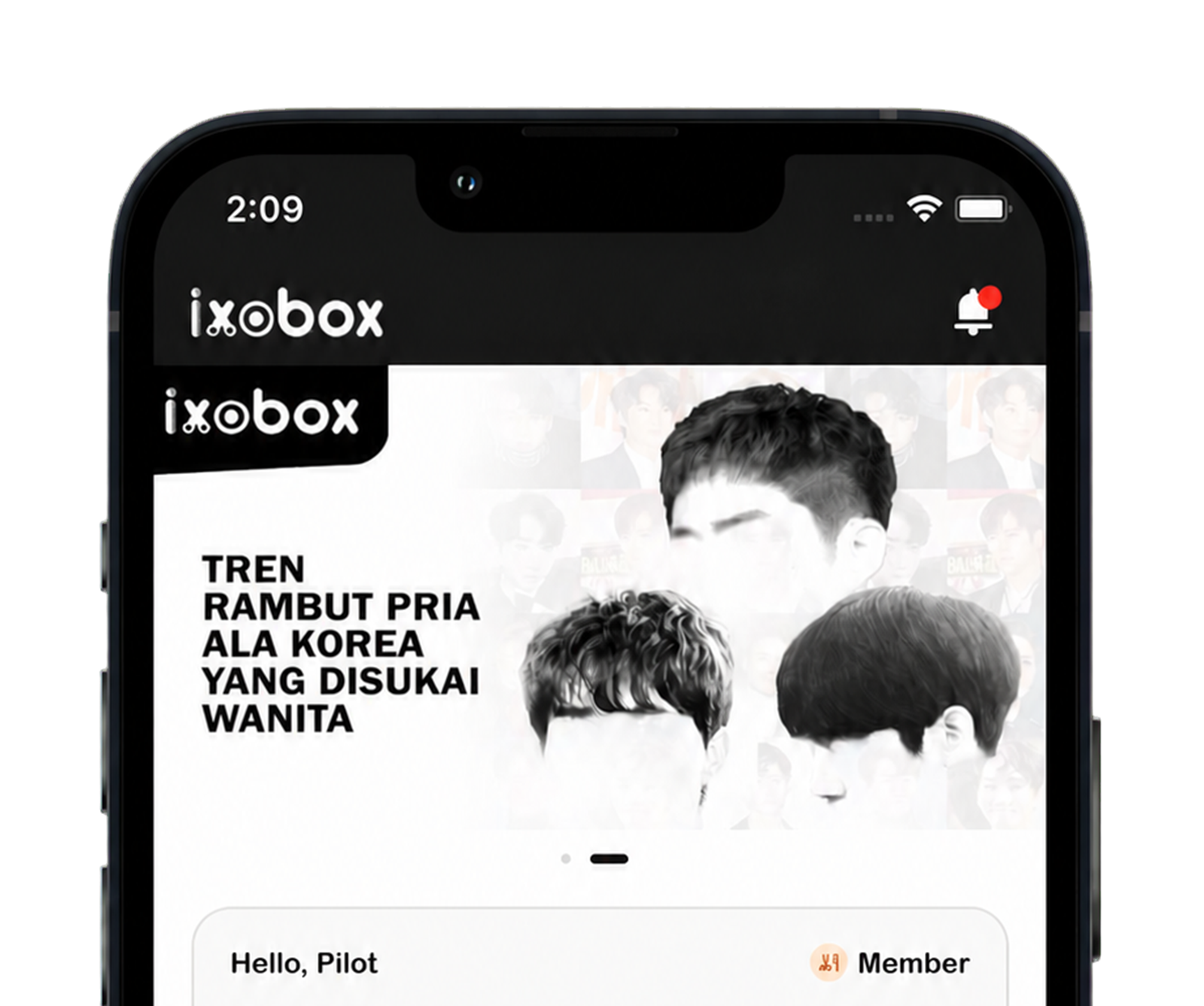 Ixobox salon booking home screen